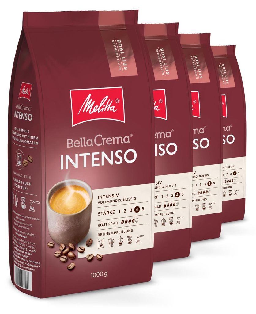 Melitta BellaCrema Intenso Kaffee-Bohnen, ungemahlen, für Produktbild 