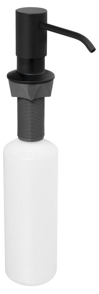 Sapho inbouwzeepdispenser, rond, mat zwart Productafbeelding 