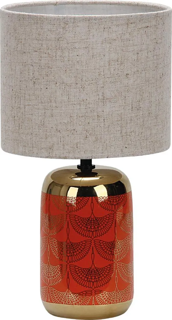 Lusso - Lampada da tavolo Roma - Rosso - H33xØ18 - Attacco E14 - Ceramica