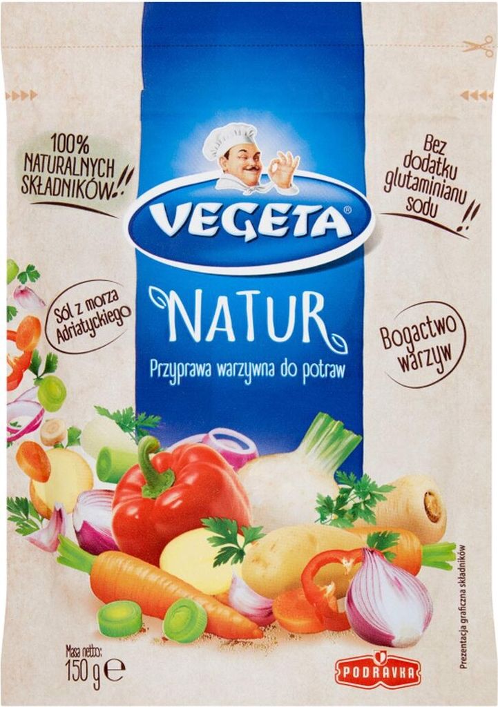 Vegeta Natur Przyprawa Warzywna Do Potraw 150 G Zdjęcie produktu 