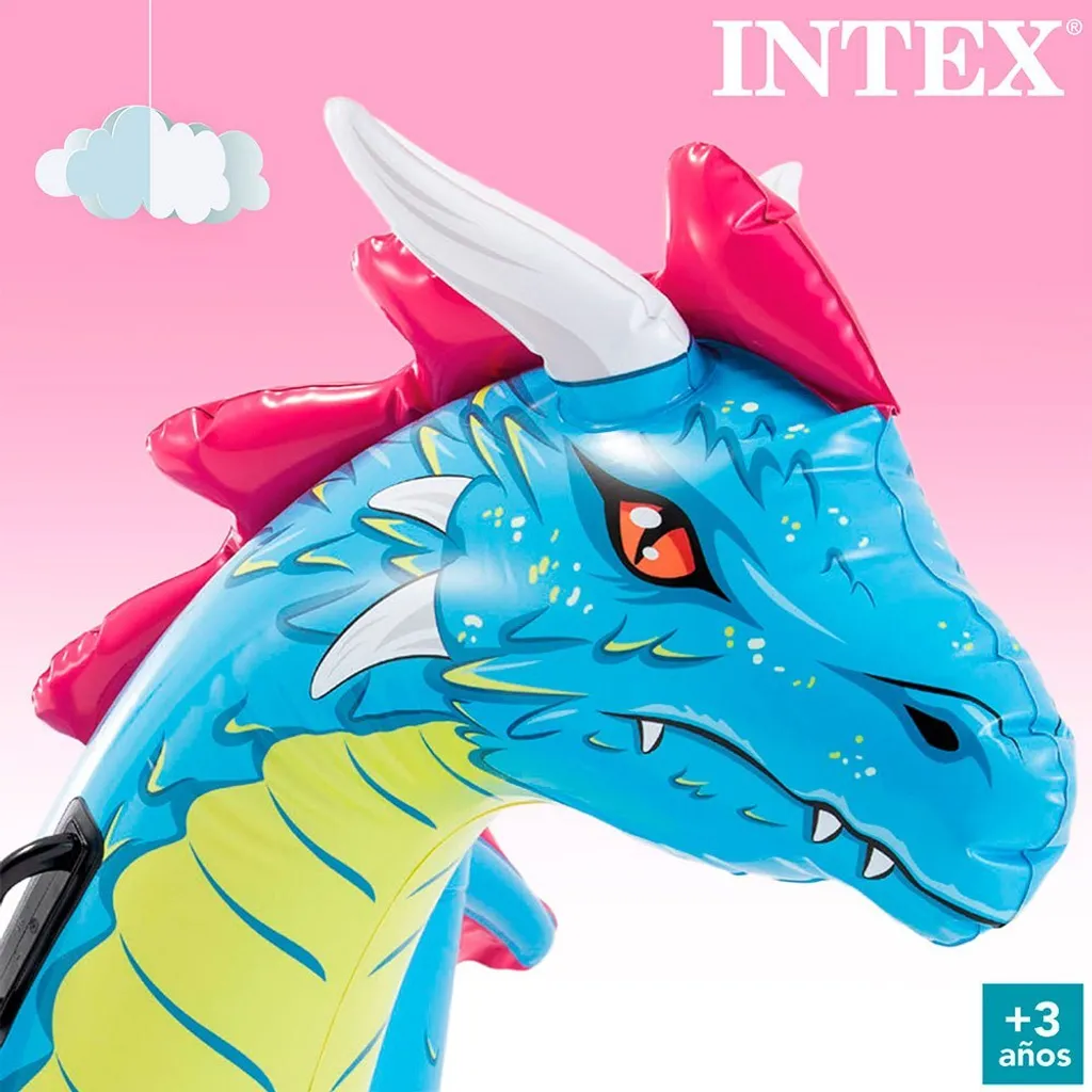 Dragon Gonflable Intex 57563 avec Poignées - Vinyle Robuste et Stable - 14