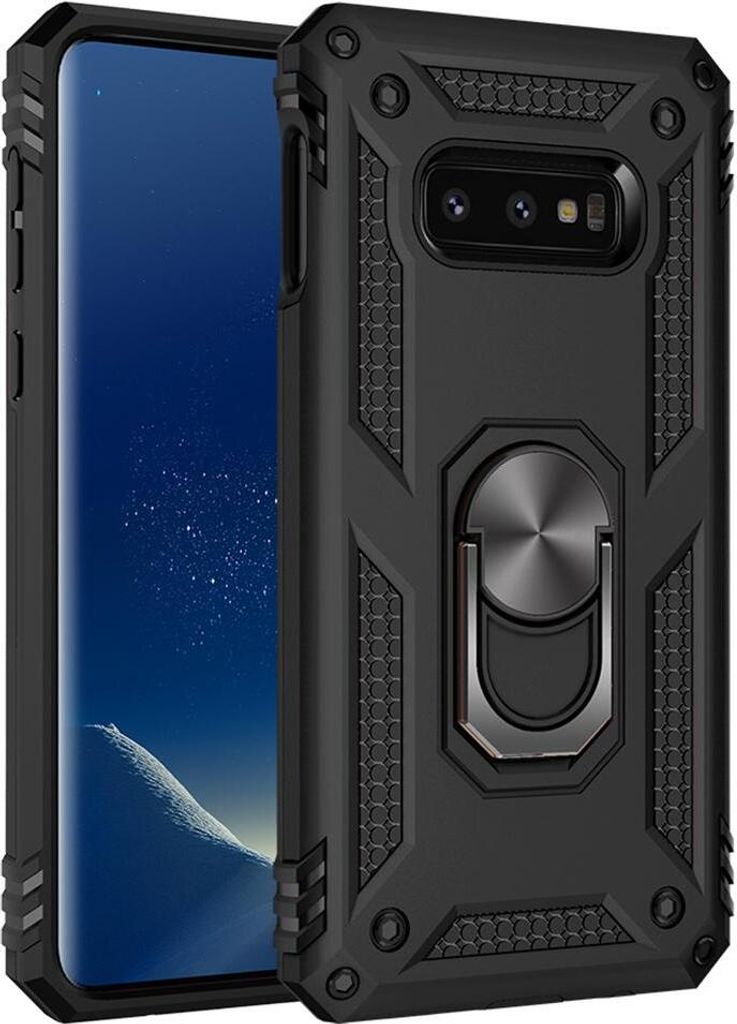LaimTop Galaxy S10e Hülle, Hybrid Robuste Rüstung Drehbarer Ring Halter Ständer Dual Layer Hard PC + TPU Stoßfest Schutzhülle für Samsung Gal...