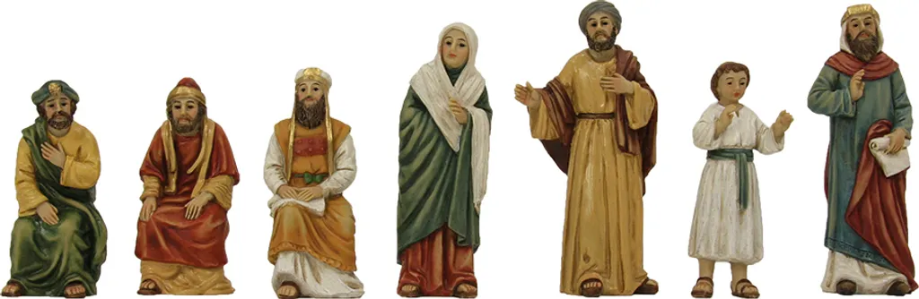 FADEDA Cagones Per Presepe - Statuina In Poliresina Dipinta A Mano 7 Cm - Fedele Ai Dettagli - Decorazione Natalizia