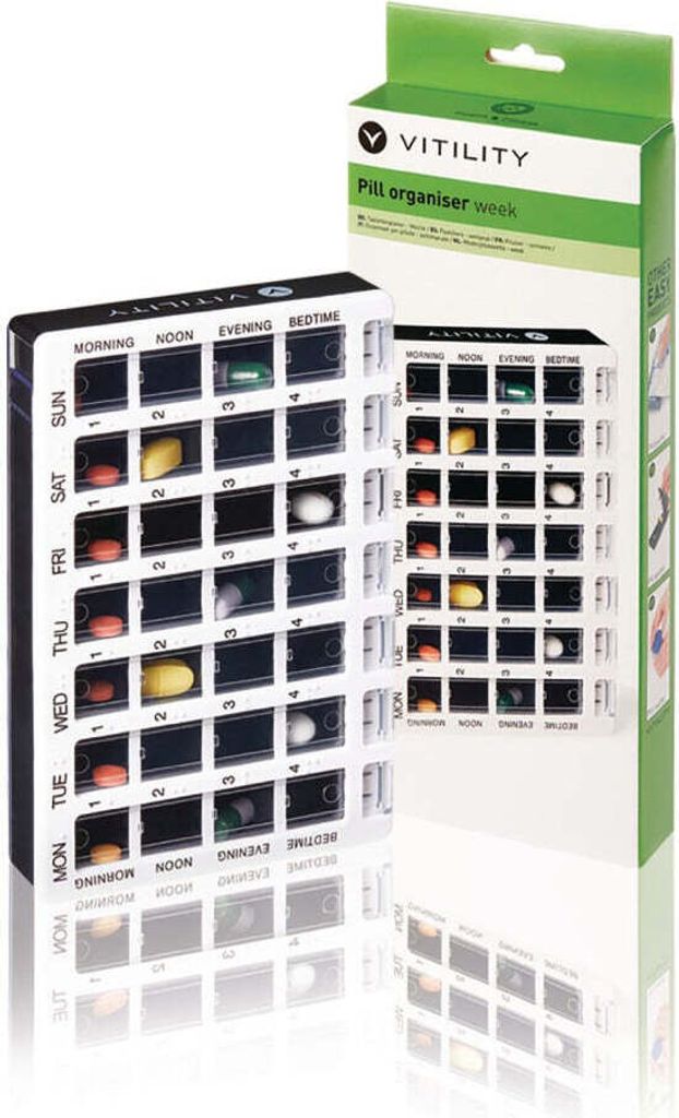 Vitility NE550643327 Pojemnik na tabletki, tygodniowy Zdjęcie produktu 