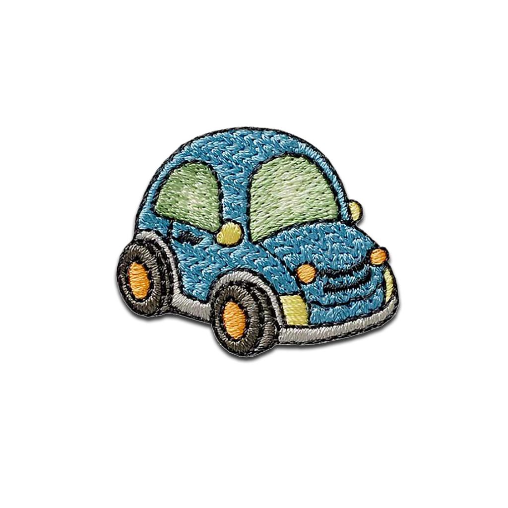 Mono-Quick Auto Spielzeug - Aufnäher, Bügelbild, Aufbügler, Applikationen, Patches, Flicken, zum aufbügeln, Größe: 3,8 x 3 cm