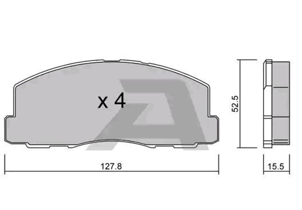 AISIN Bremsbeläge Satz Vorne Bremsklötze für MITSUBISHI COLT III (C5A) BPMI-1903