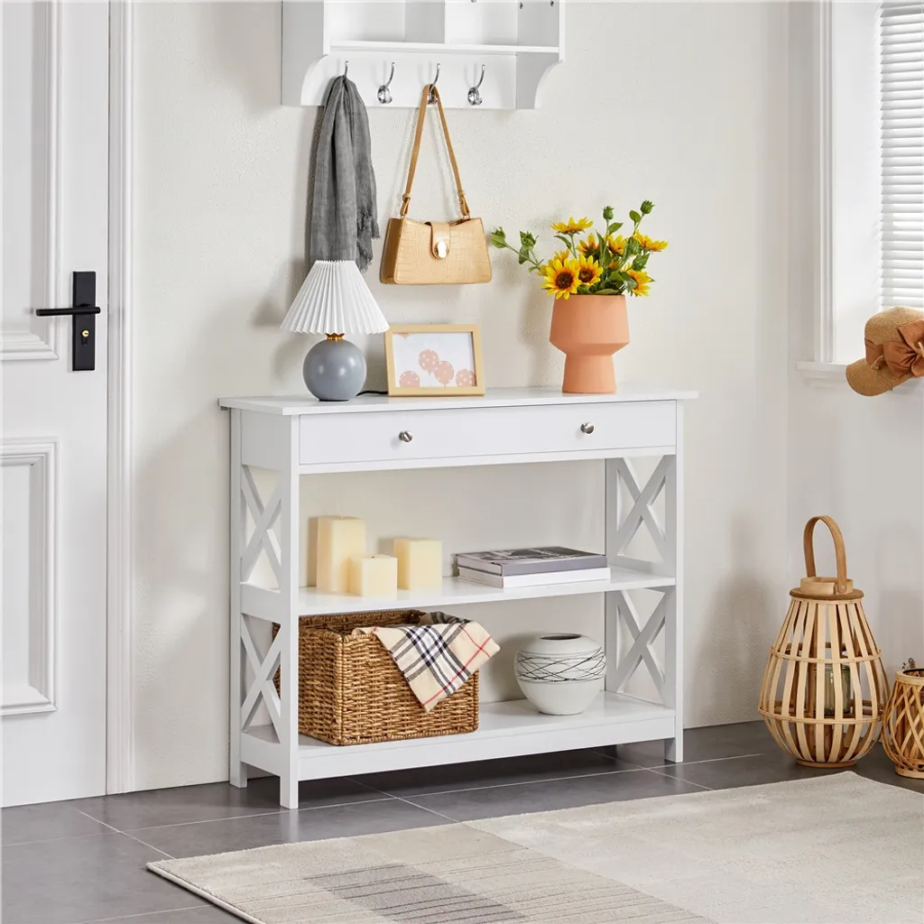 Console étroite 30cm noire : gagnez de la place avec élégance et solidité