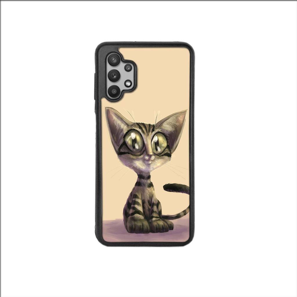 TPU Silikon Hülle für Samsung Galaxy A32 5G Handy Cover Case Schutzhülle Handyhülle Bumper MOTIV 86 Katze
