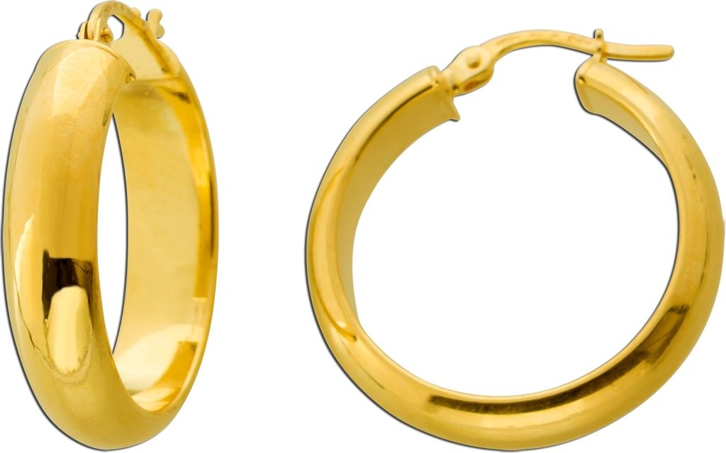 Creolen 25mm Gelbgold 750 18 Karat Klappscharnier