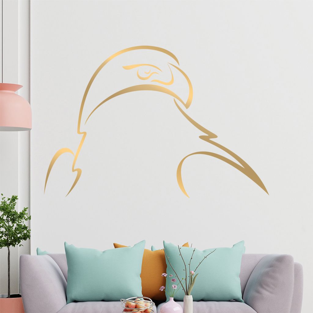Adler Linien Wandtattoo in 6 Größen - Wandaufkleber Wall Sticker - Dekoration, Küche, Wohnzimmer, Schlafzimmer, Badezimmer