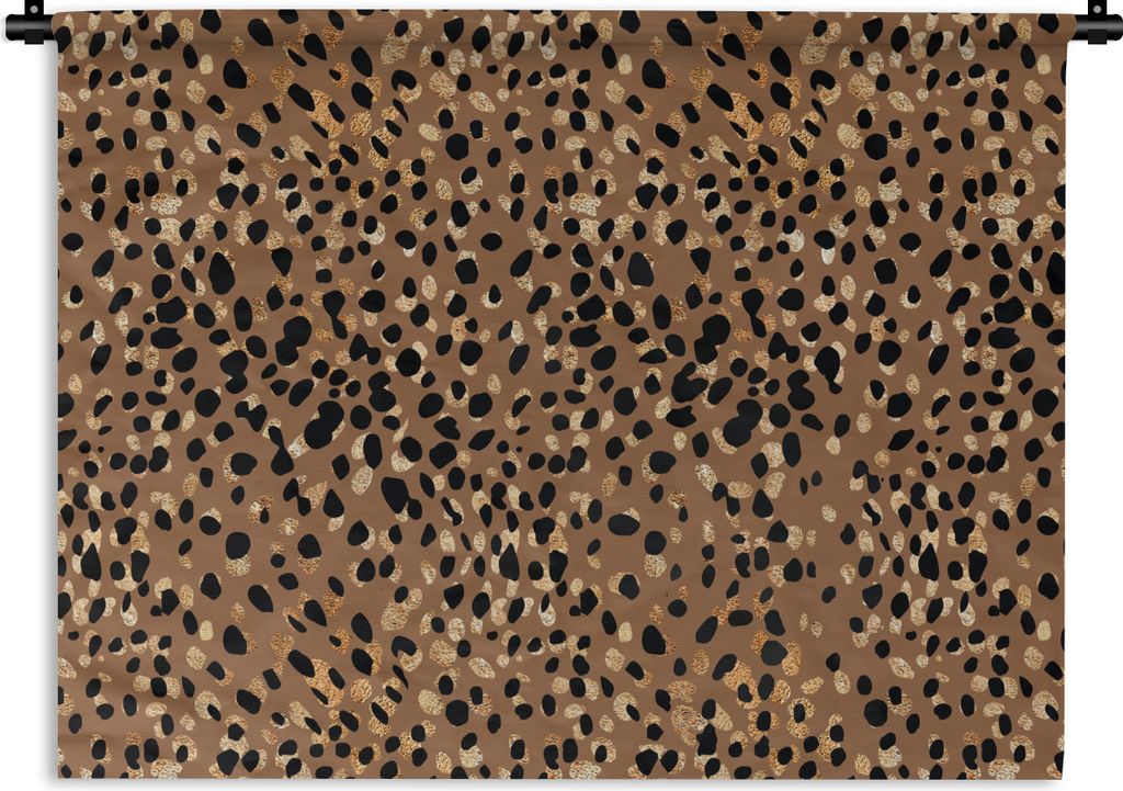 MuchoWow Wandteppich Wandbehang Tiermuster - Braun - Schwarz 150x112 cm Tapisserie Dekoration Wandtuch - Wanddecke - Wandteppiche