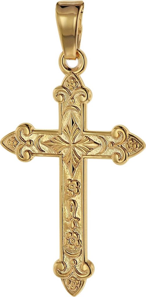 trendor 75104 Kreuz-Anhänger Gold 750 (18 Karat) 32 x 16 mm Produktbild 