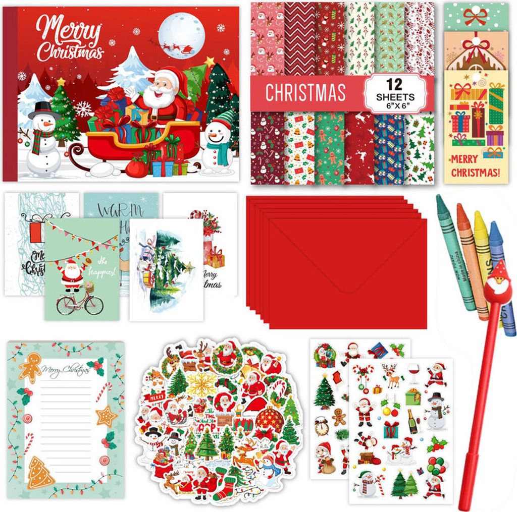 Weihnachts-DIY-Tagebuch-Set für Mädchen | Scrapbook-Zubehör-Set für kreative Teenager | Lustige Tagebuch- und Bastel-Geschenkideen für junge M...