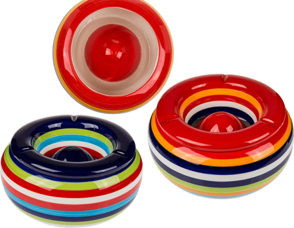 Cendrier tempête OOTB Stripes coloré avec motif rayures dynamiques