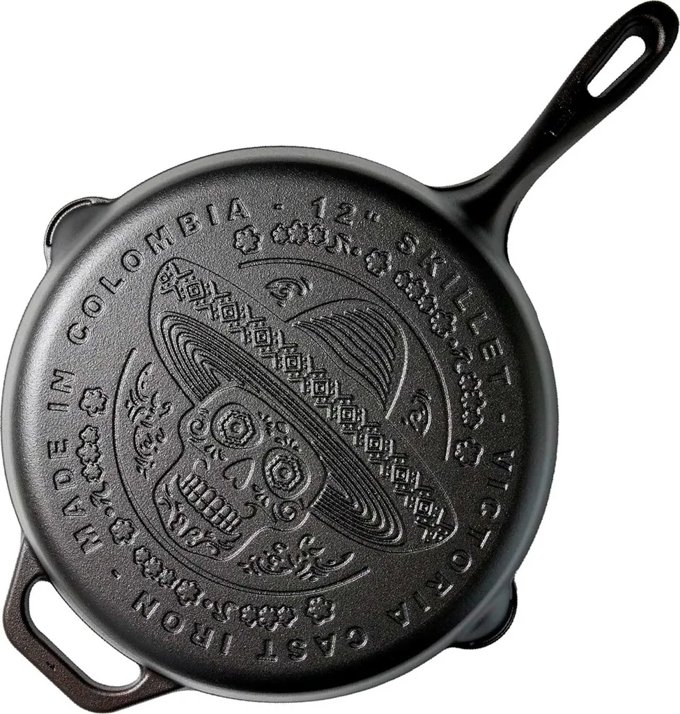 Victoria Padella in Ghisa 30cm Calaca - Smaltata per Induzione Nero