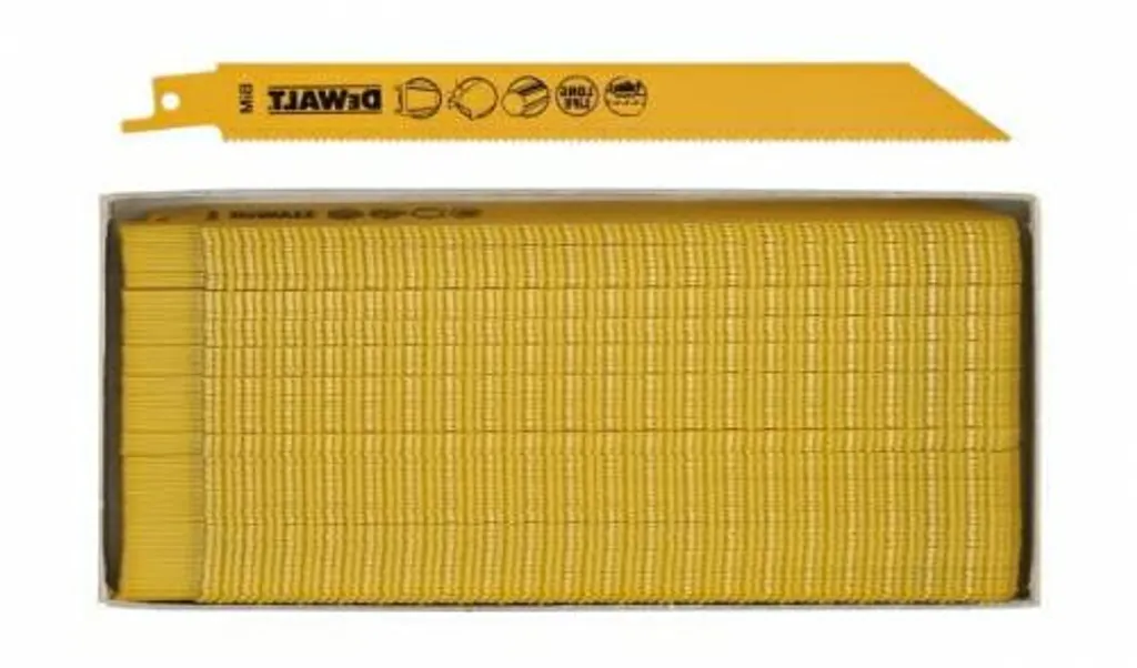 Lame Scie Sabre DEWALT BIM 203mm Denture Fine pour Découpe Métal Nette