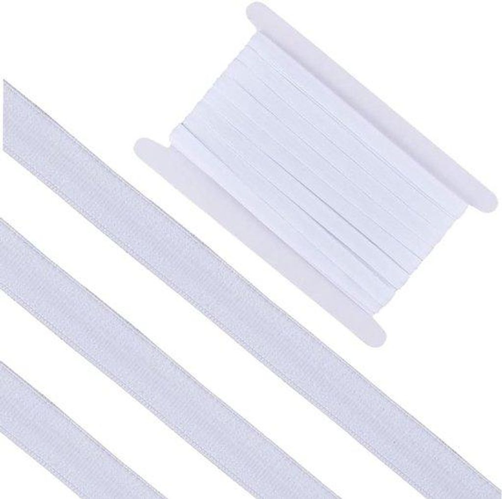 Silikonreißverschlussband - Griffbandrol - Kleidungsmachen - Mit Silikonstreifen - 10 Meter x 12mm - Weiß