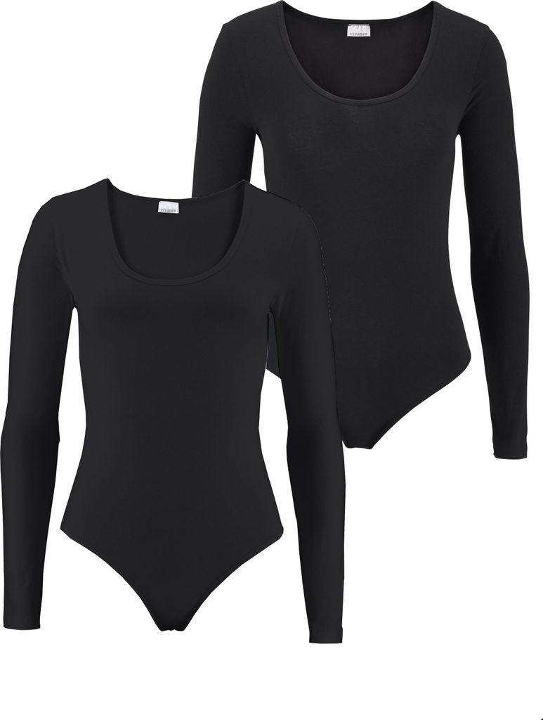 VIVANCE Langarmbody schwarz Größe 40/42