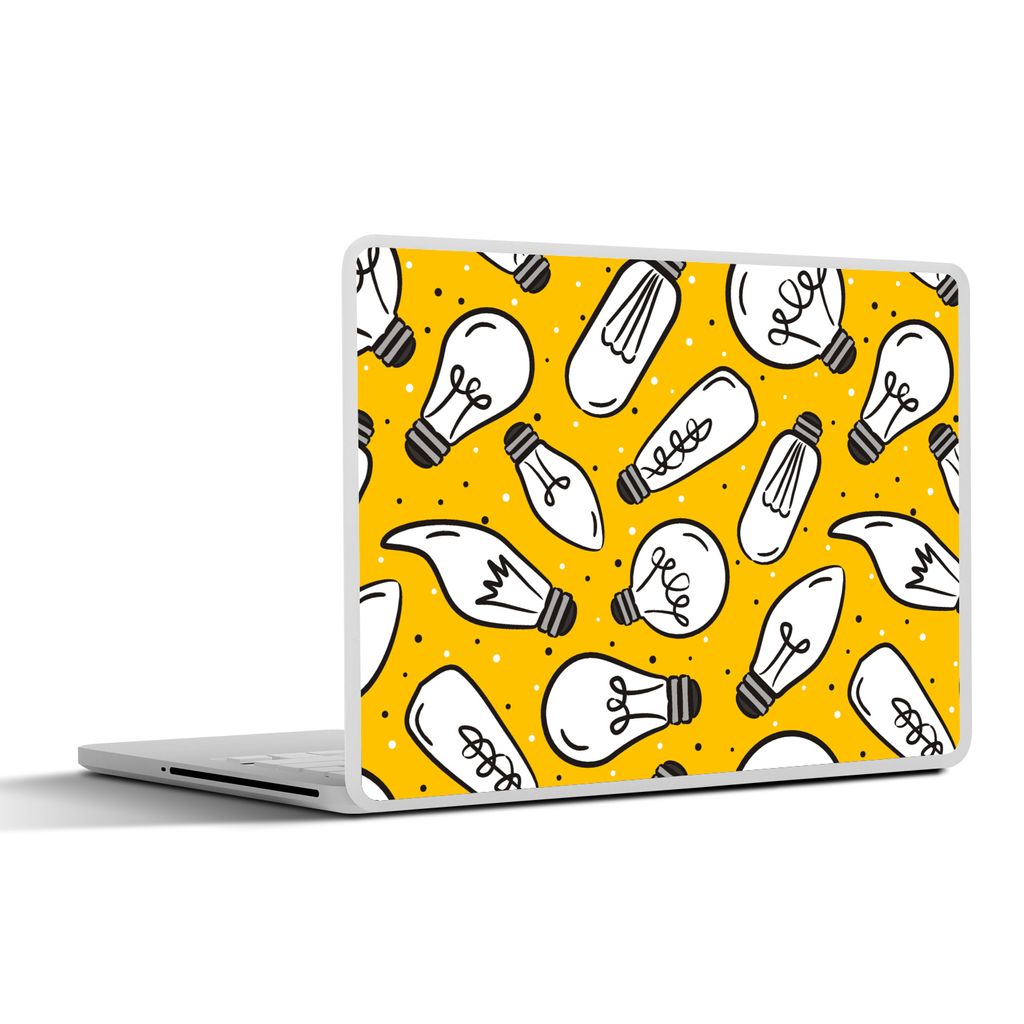 MuchoWow Laptop Aufkleber Sticker Cover Cartoon - Lampen - Muster 30x21 cm - Sticker für Laptop - Selbstklebend