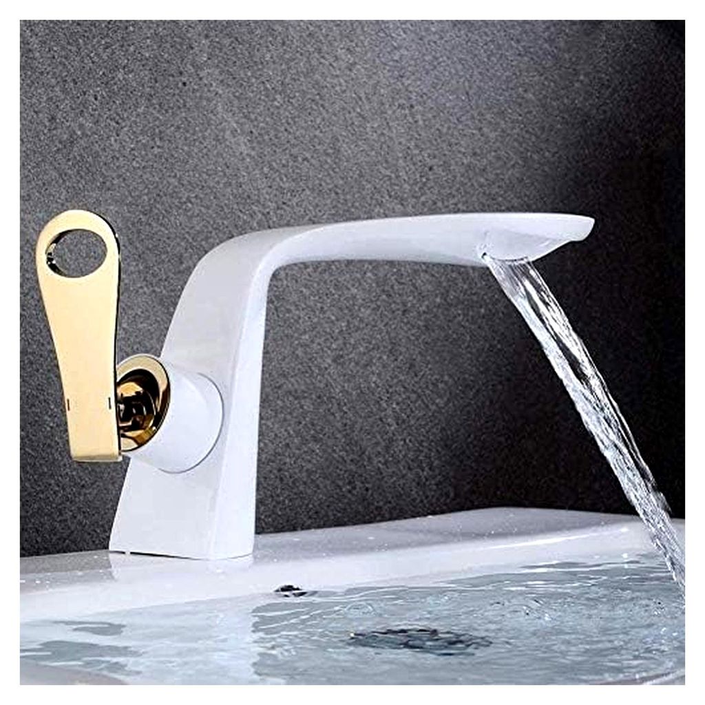 Küchenarmaturen, Waschtischarmatur, Badezimmer, schwarzer Wasserhahn, Deckmontage, Lavabo, Heiß-Kalt-Mischbatterie