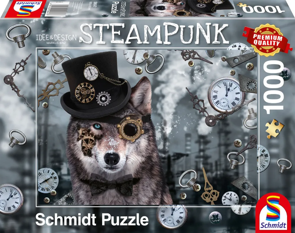 Casse-tête 1000 pièces Loup Steampunk - Puzzle Adulte Collection 1000T