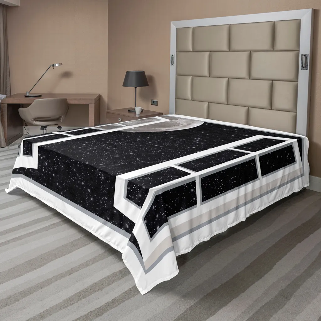Drap de lit facile d'entretien et sans plis, Motif Espace 260x228 cm