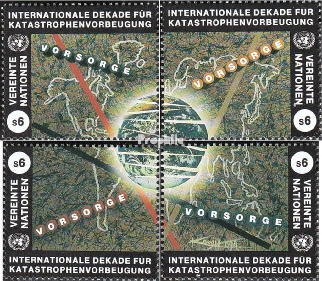 Briefmarken UNO - Wien 1994 Mi 170-173 (kompl.Ausg.) postfrisch Freimarken