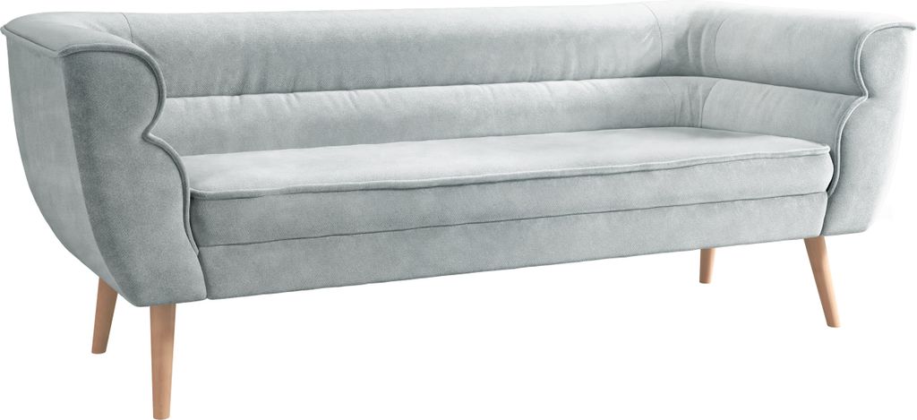 MIRJAN24 Sofa Bal 3, Polstersofa mit Wellenfeder, Holzfüße, Wohnzimmer Kollektion (Farbe: Paros 05)