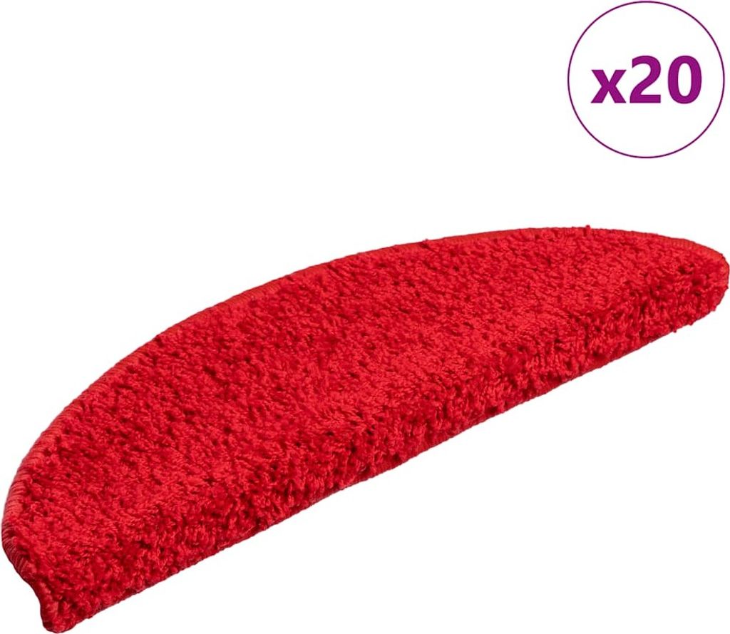 Stufenmatten 20 Stk. 56x17x3 cm Rot Halbrund