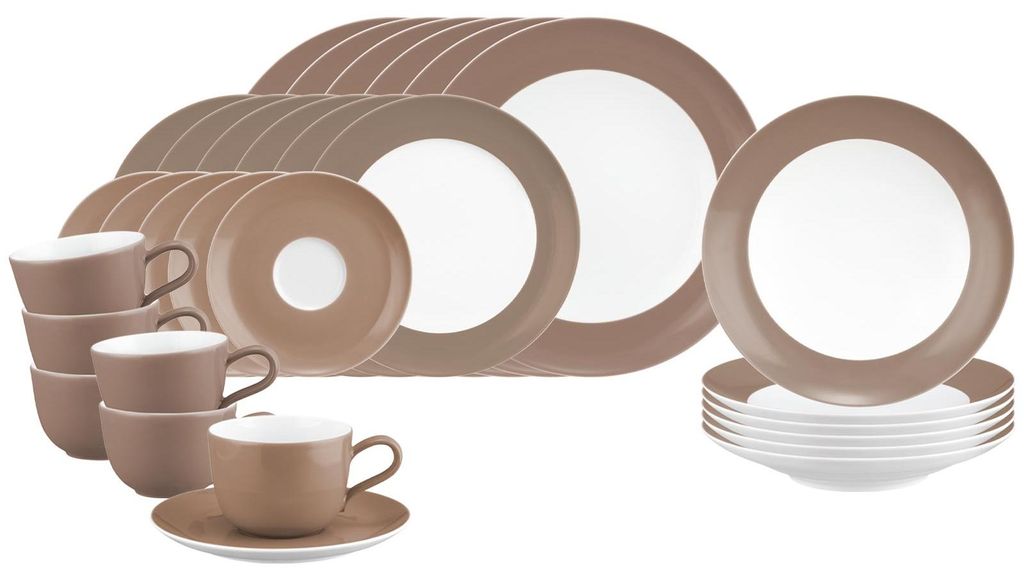 Seltmann Weiden Liberty Pure Colors Kombiservice 30-teilig - Cocoa Brown