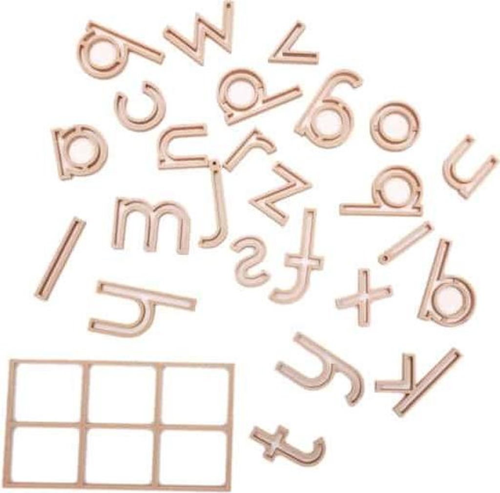 Grennn Buchstaben Ausstecher Schulalphabet Lernspielzeug braun