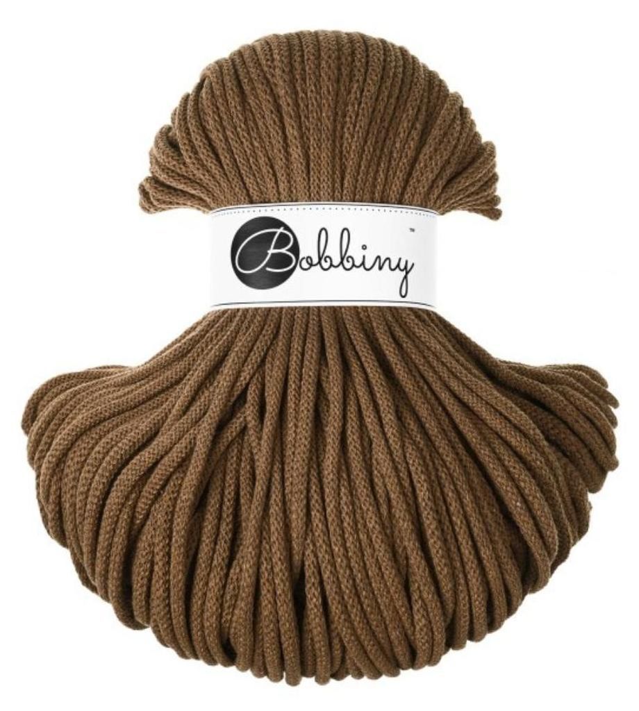 Bobbiny Premium Braided Cord 5 mm 100 m Nut Brown Šňůra Obrázek produktu 