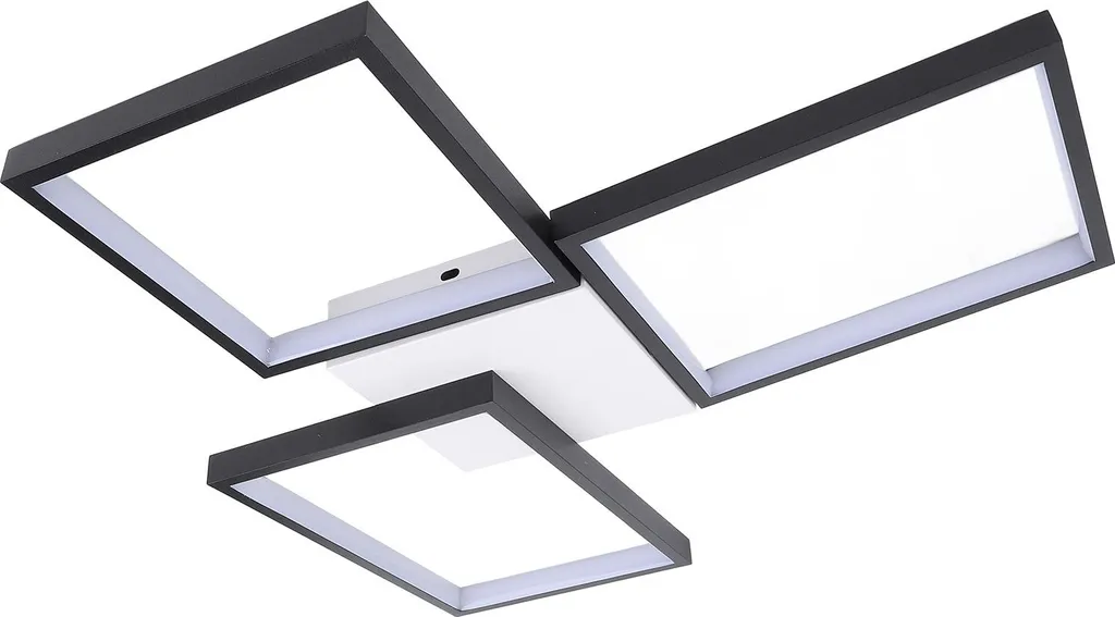 Plafonnier LED moderne 3 têtes avec télécommande pour chambre et bureau