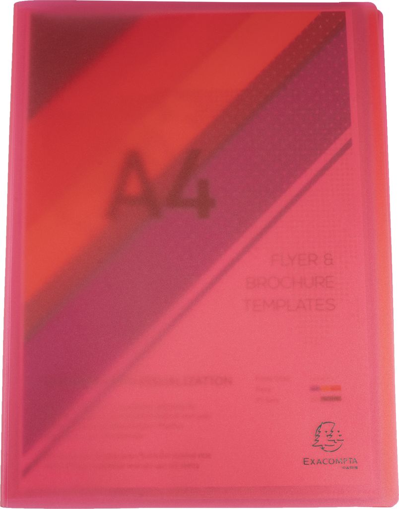 Exacompta 12x Sichtmappe PP 500μ + 40 Hüllen , A4, Rot, 85465E