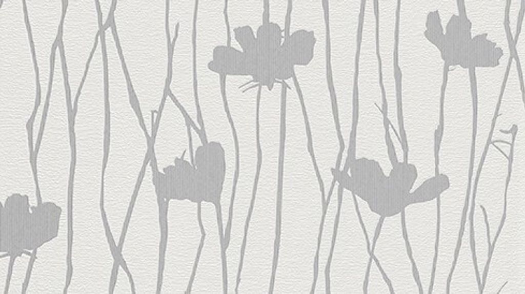 Fizz Erismann Vliestapete 6817-10 681710 Ranken Blumen Streifen weiß grau