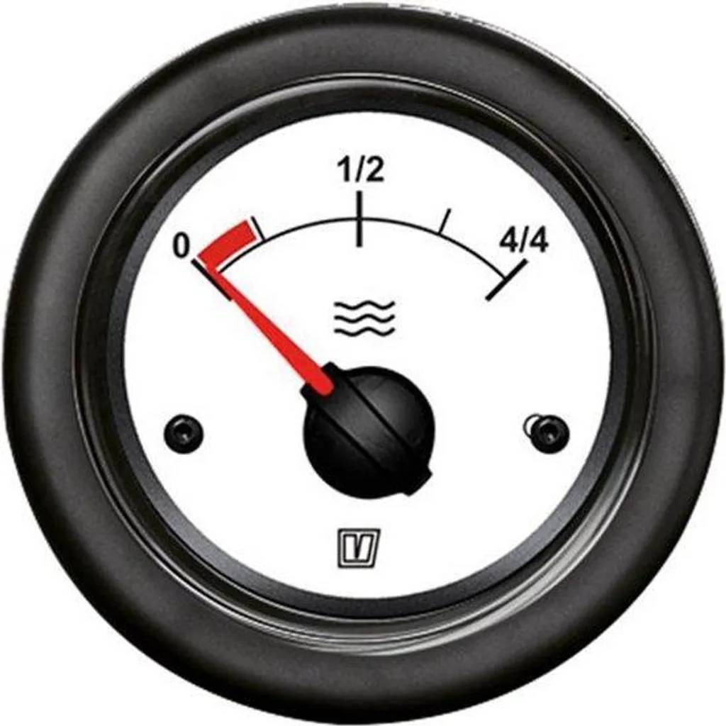 Indicateur d'eau douce Vetus blanc 12/24V - Évitez la panne d'eau potable