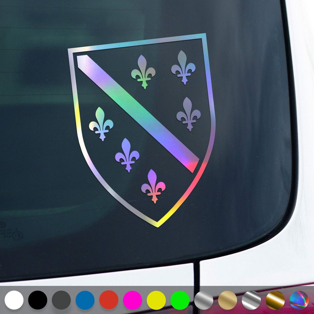 PantherPixel Bosnien Aufkleber Wappen Flagge Fahne Bosna Produktbild 