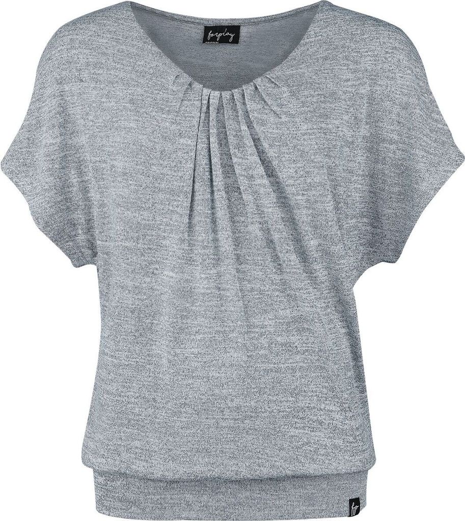 Forplay T-Shirt Damen Beth grau Basics 60% Polyester, 35% Viskose, 5% Elasthan L