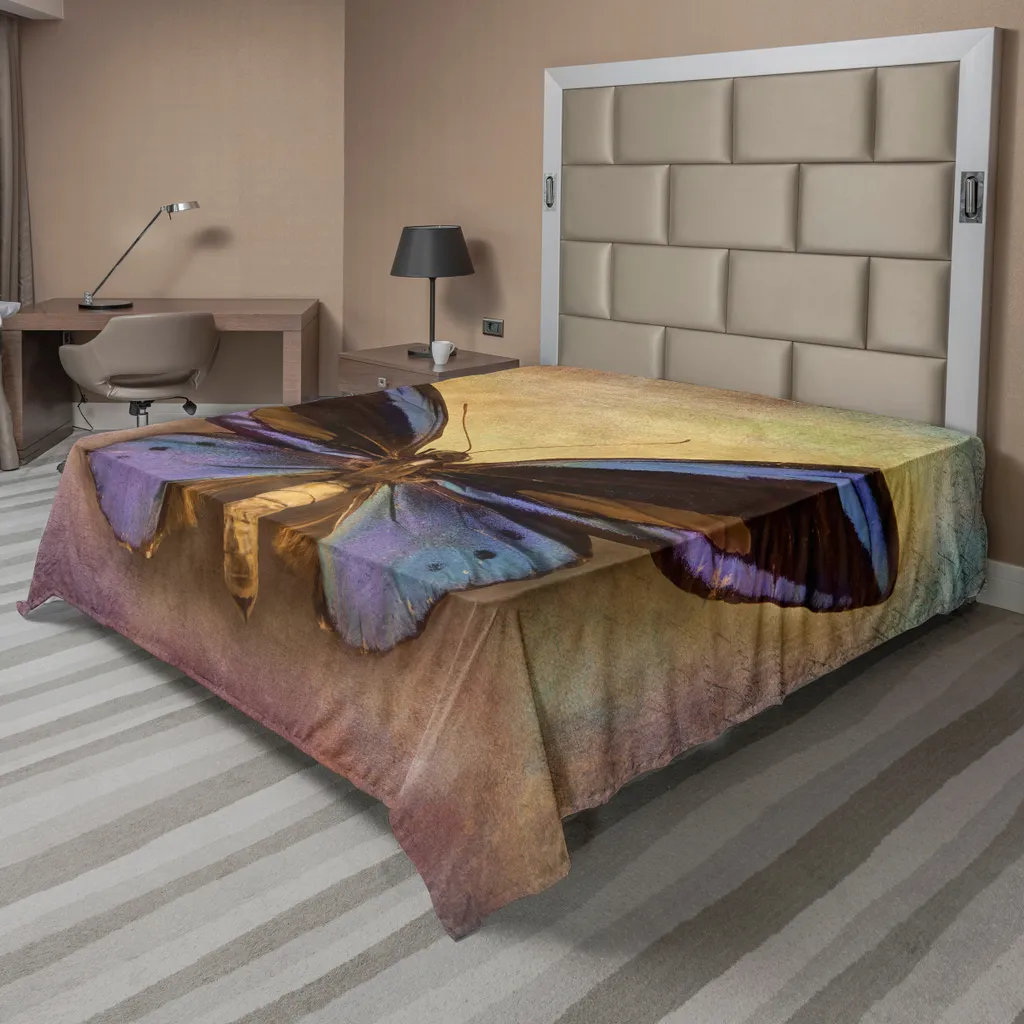 Drap-housse doux et confortable motif papillon grunge victorien 260cm