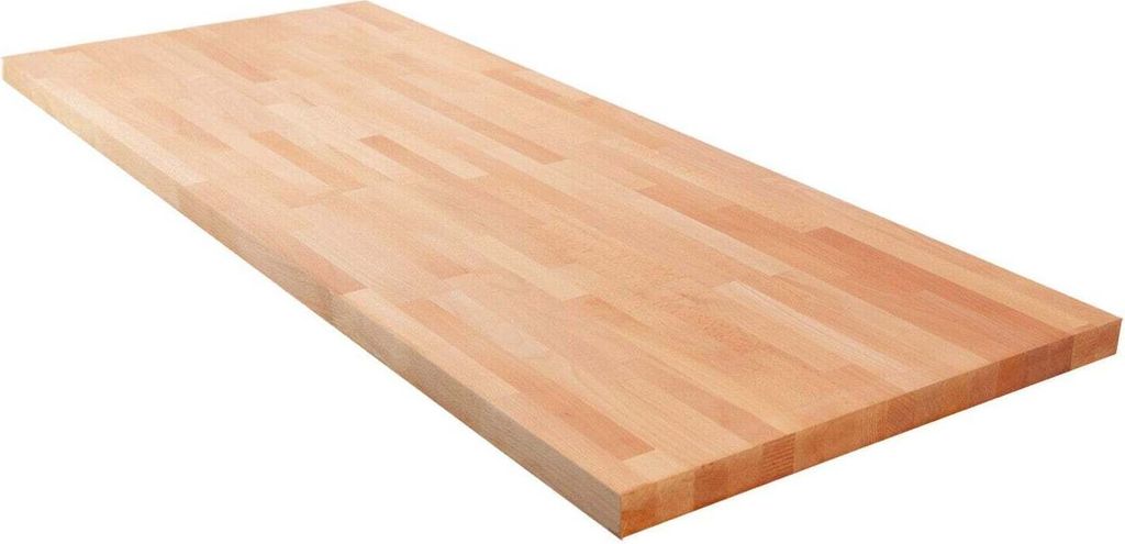 Krok Wood Massivholzplatte, Tischplatte, Arbeitsplatte aus Massivholz in Buche 2000x620x38 mm