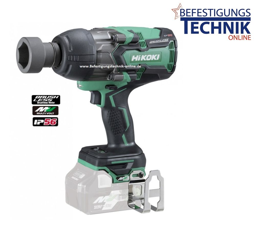 A HiKOKI cordless impact wrench with battery attached, shown against a white background.