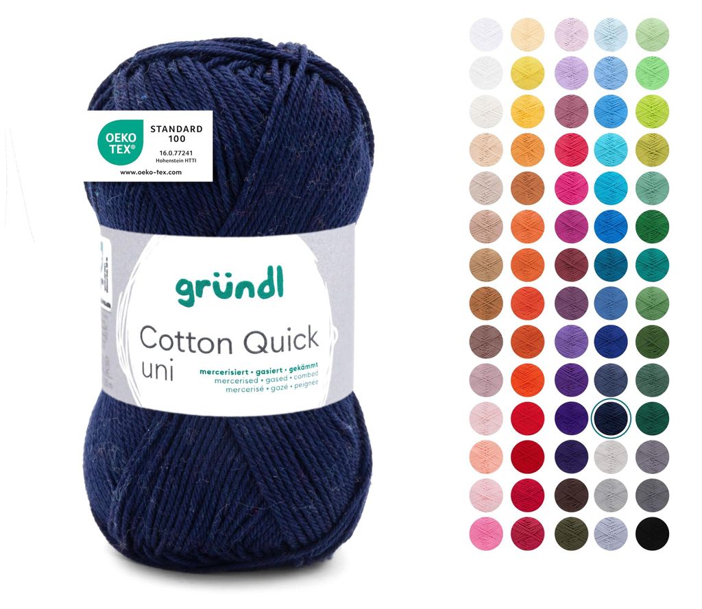 Gründl Wolle Baumwolle Quick uni Häkelgarn 1 Knäuel 50 g, Produktbild 