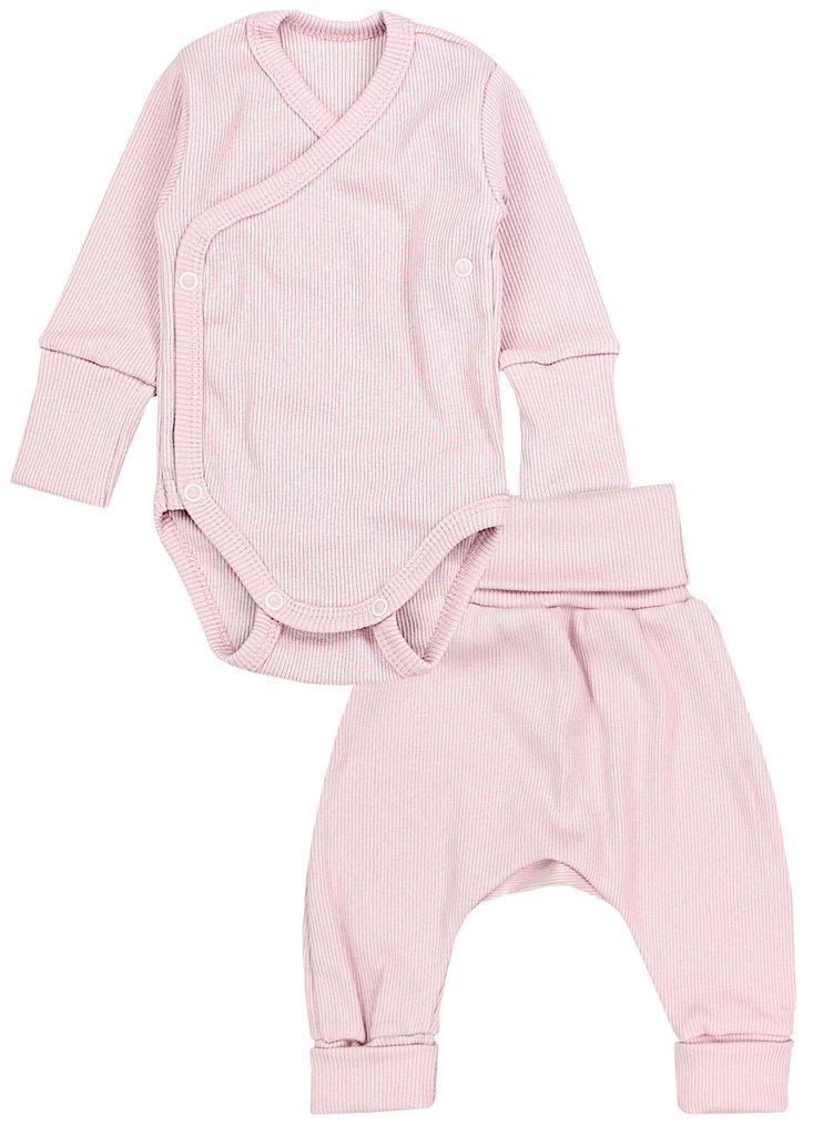 TupTam Unisex Baby Bekleidungsset Babyhose Babybody für Mädchen Jungen Mitwachsende Kleidung Set , Farbe: Altrosa , Größe: 80