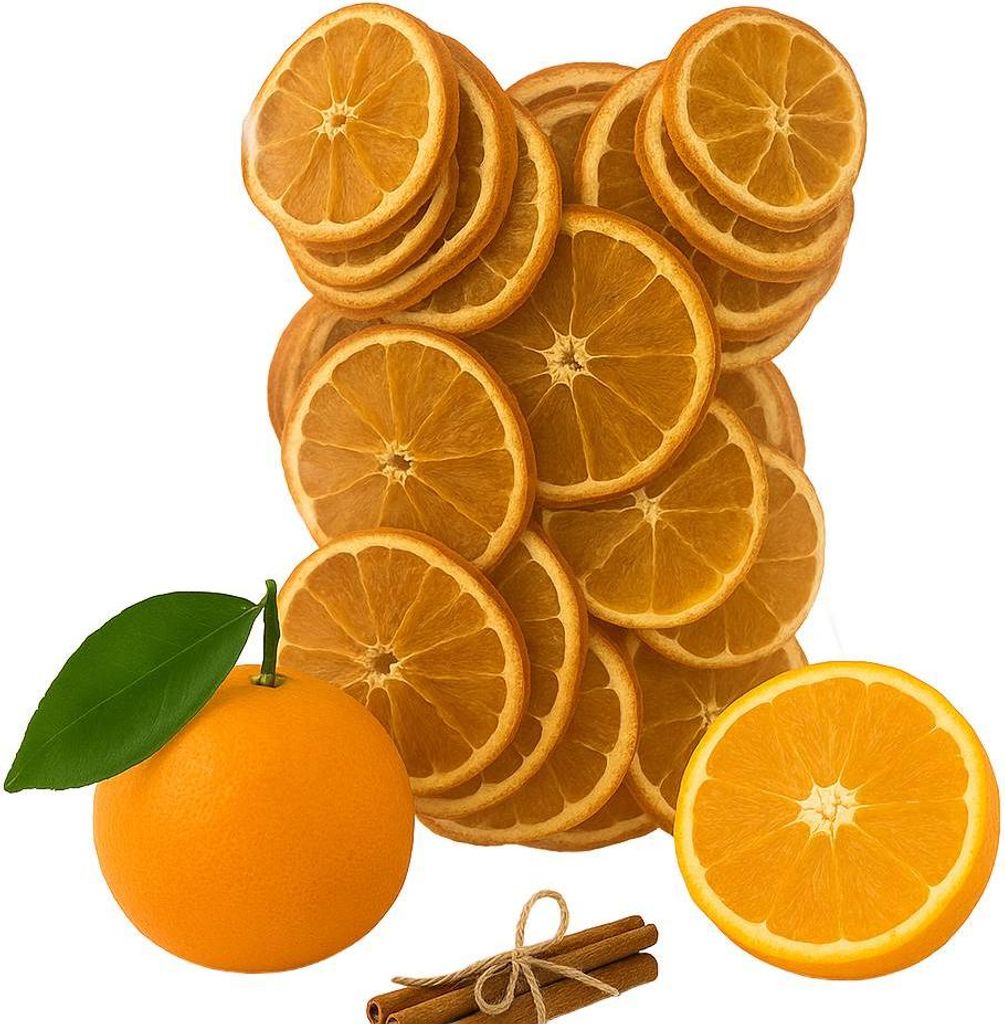 Getrocknete essbare Orangenscheiben Duftend und aromatisch Produktbild 