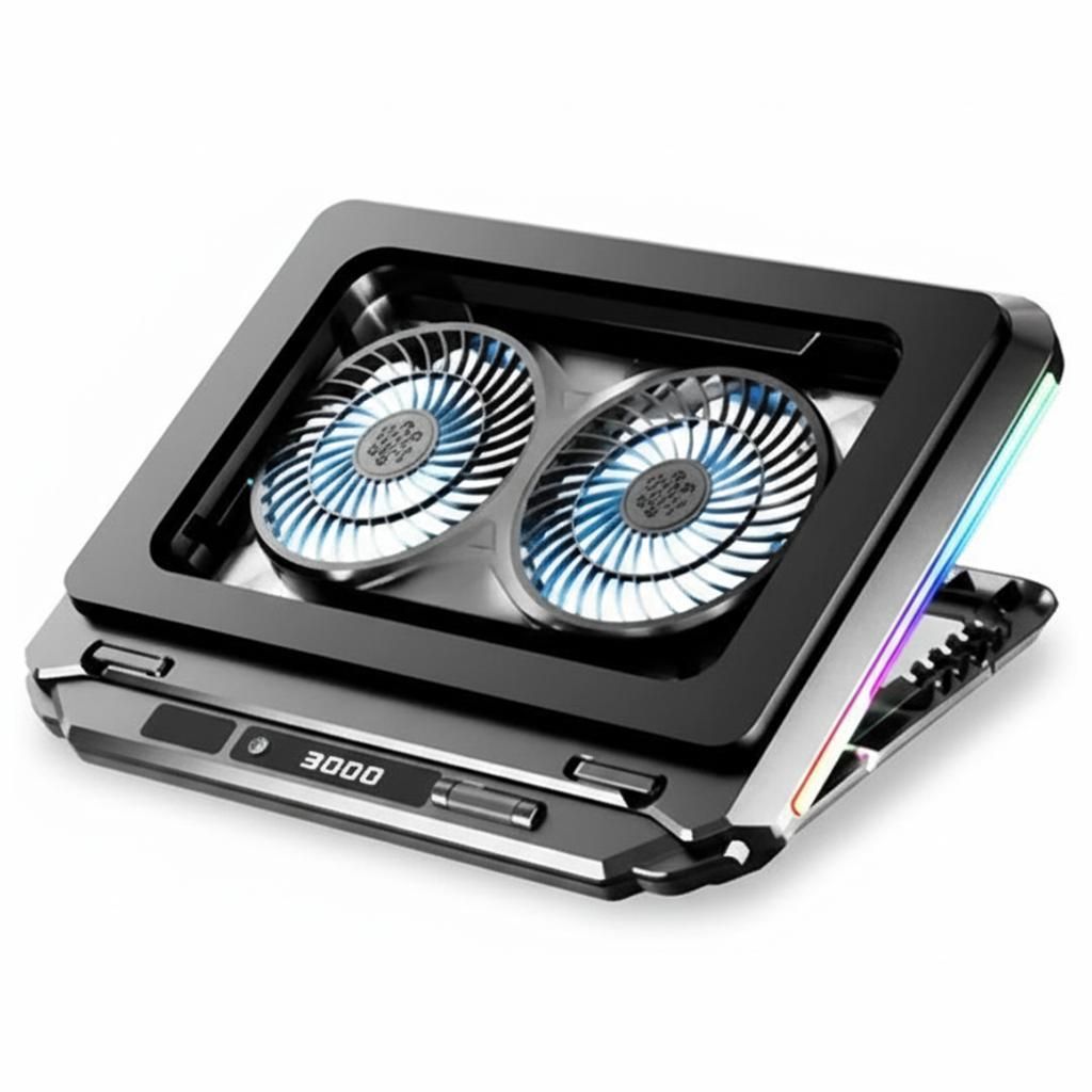 ZELURXX   RGB Laptop Kühlpad mit Doppelventilator Leise Produktbild 