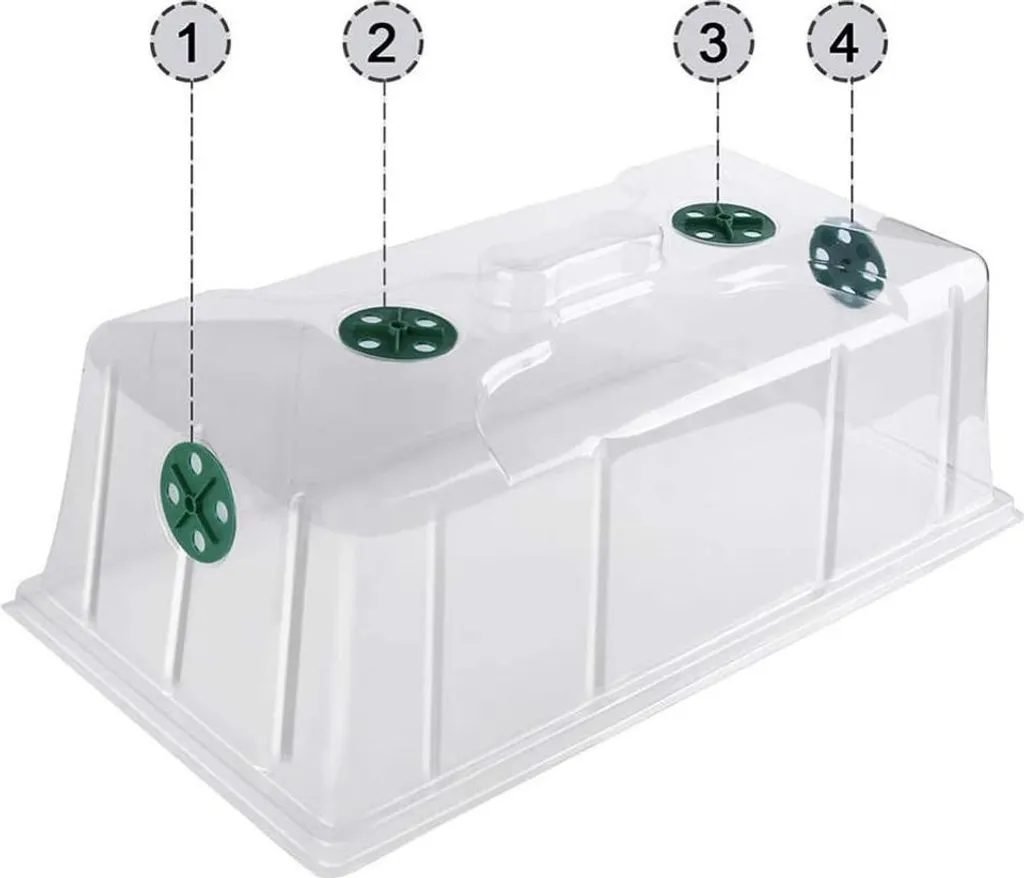 Plateau de Semis avec Valve de Ventilation - Set de 6 Kits de Germination