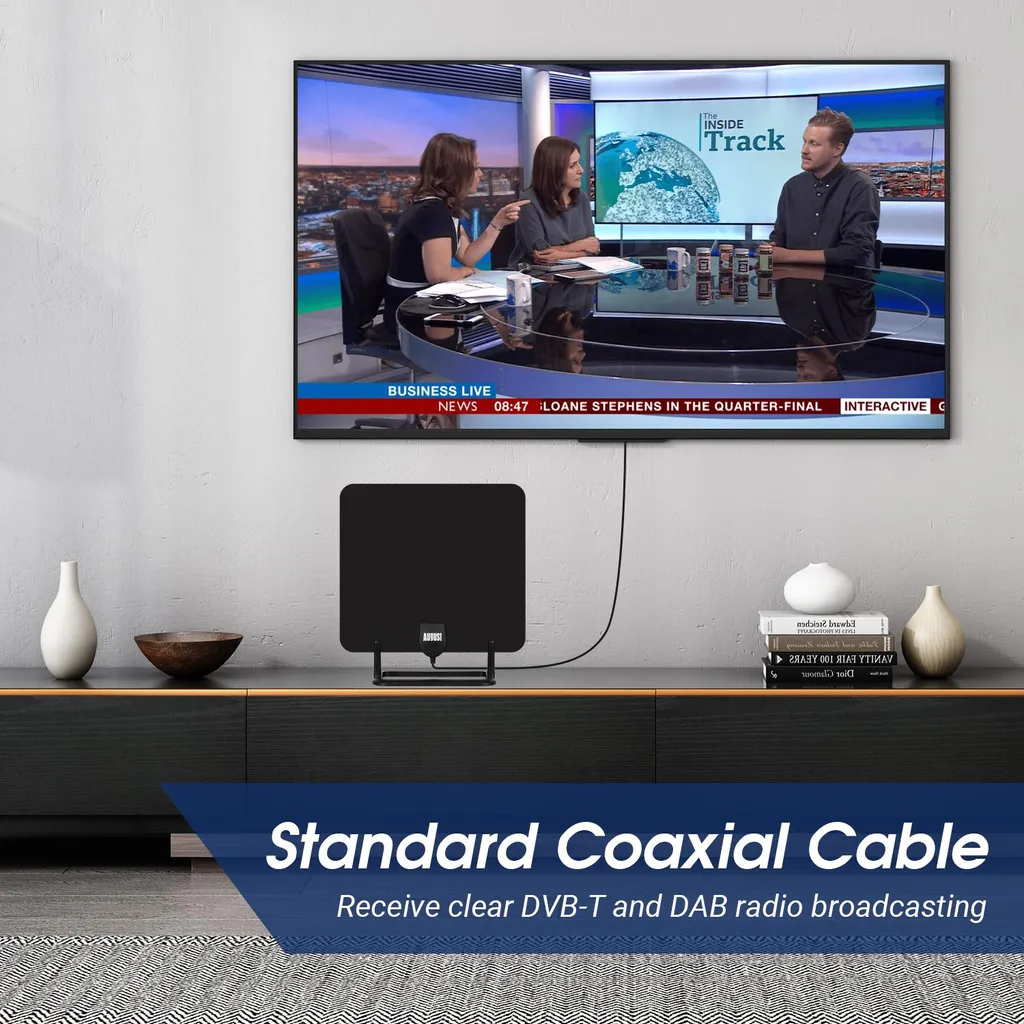 Antenne DVB-T2 d'intérieur portable August DTA450 avec socle de maintien - 2
