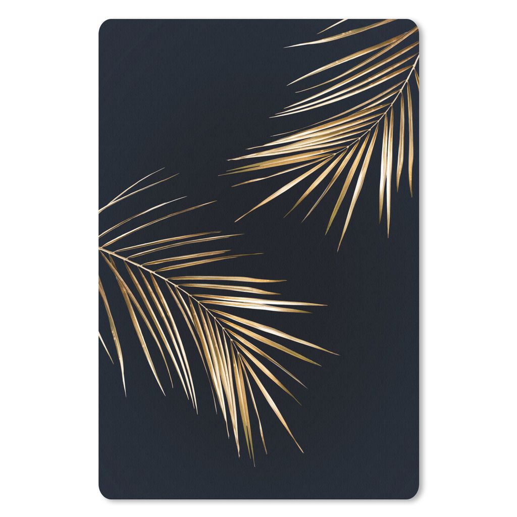 MuchoWow Mauspad Mousepad Farne - Pflanzen - Gold 40x60 cm - Mousepads - Maus Mat - Pad - Mausunterlage - Schreibtisch Accesoire