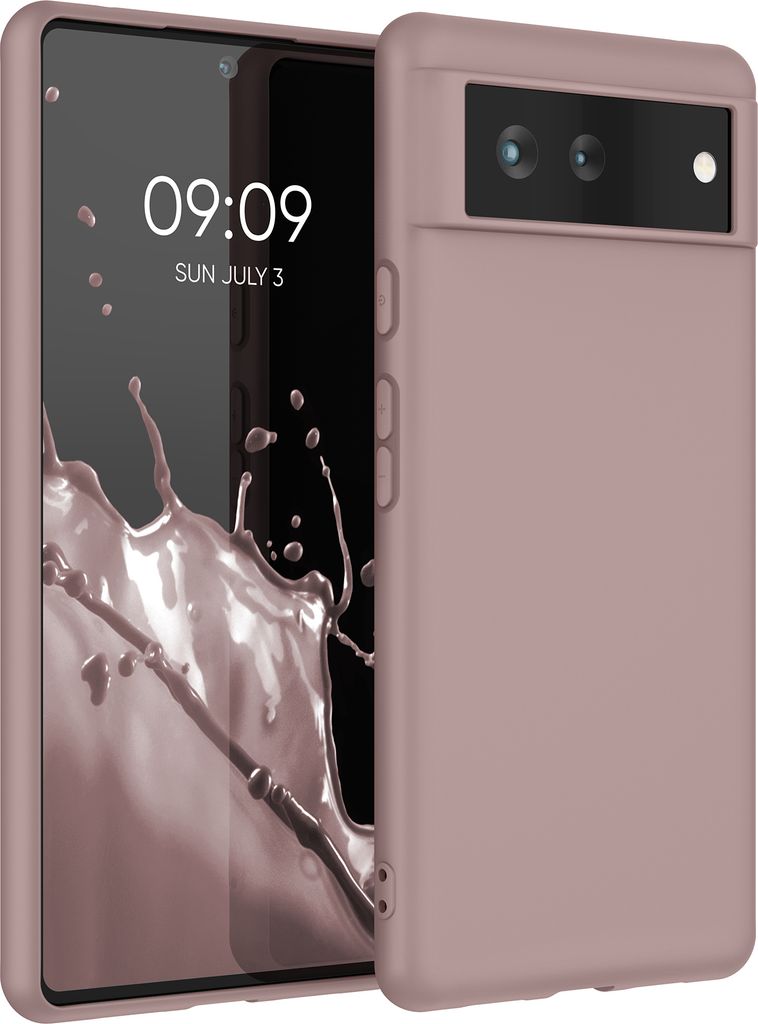 kwmobile Hülle kompatibel mit Google Pixel 6 Hülle - weiches TPU Silikon Case - Cover geeignet für kabelloses Laden - Nude Lilac