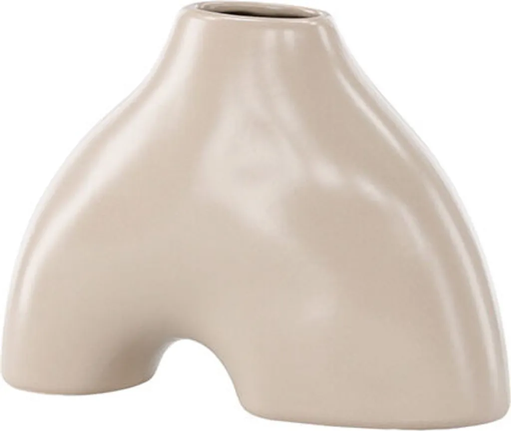 Vase Kento Venture Design beige en céramique mate pour déco moderne